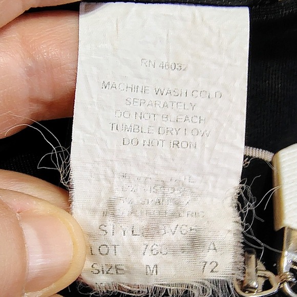 Y2K N Touch Women's Black White Stripe Mesh/Sheer Zip Up Hoodie‎ Pockets - Picture 11 of 12